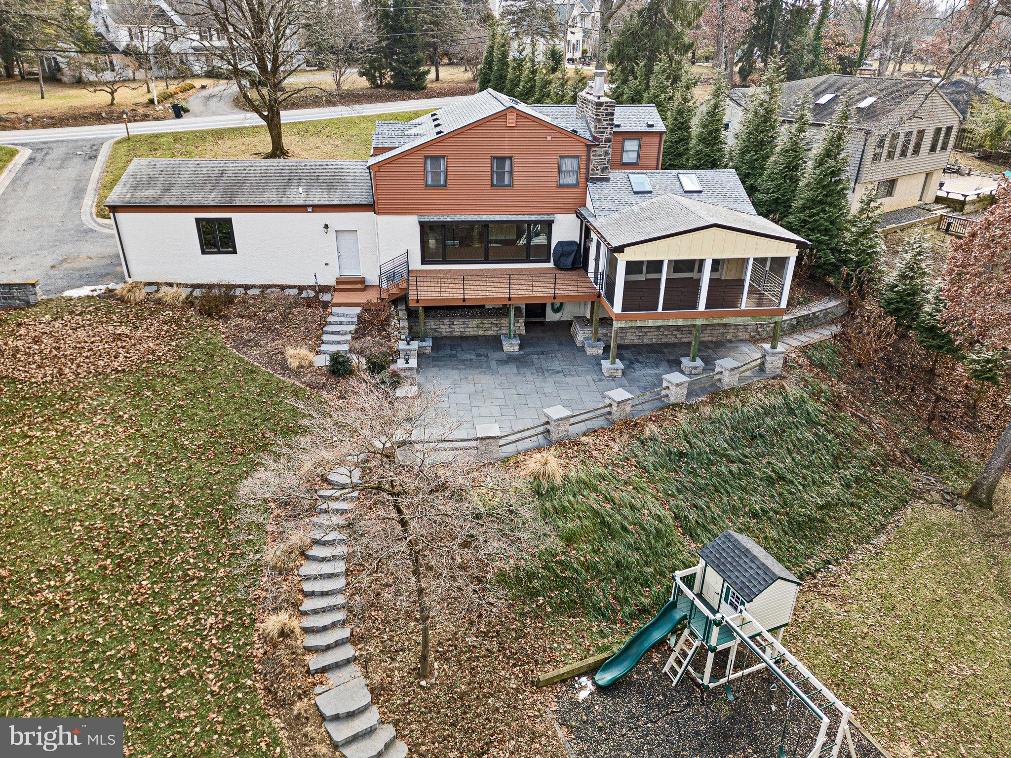 370 Marple Road Broomall, PA 19008 - Photo 8 of 46 an aerial view of a house with a yard