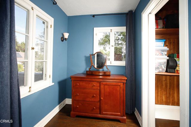 a view of kitchen with wooden floor