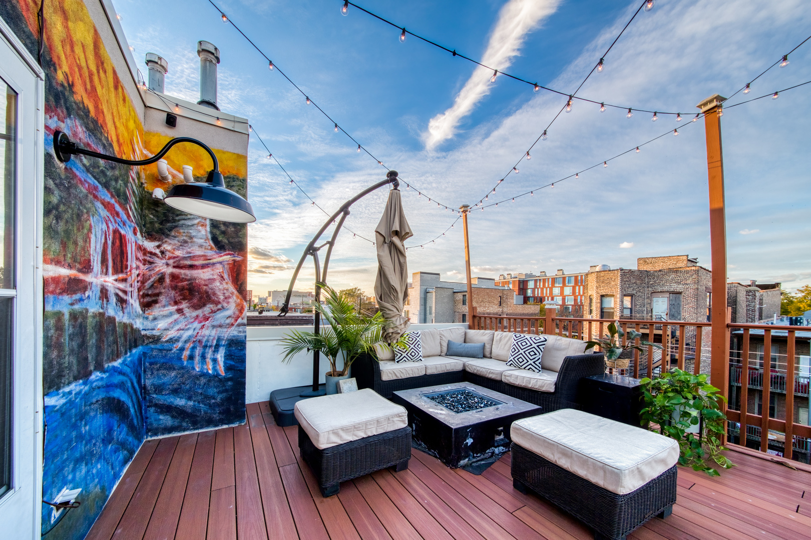 1316 West Fillmore Street, Unit B Chicago, IL 60607 - Photo 30 of 42 a outdoor space with patio couch and wooden floor