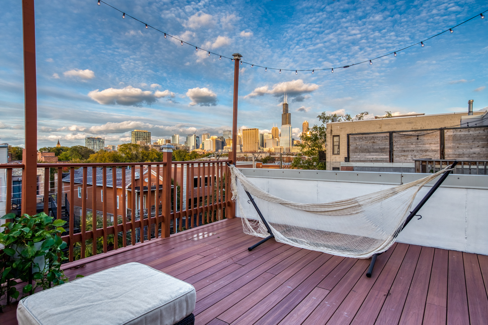 1316 West Fillmore Street, Unit B Chicago, IL 60607 - Photo 33 of 42 a view of a balcony with wooden floor