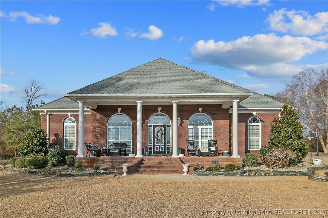 front view of a house with a view of house