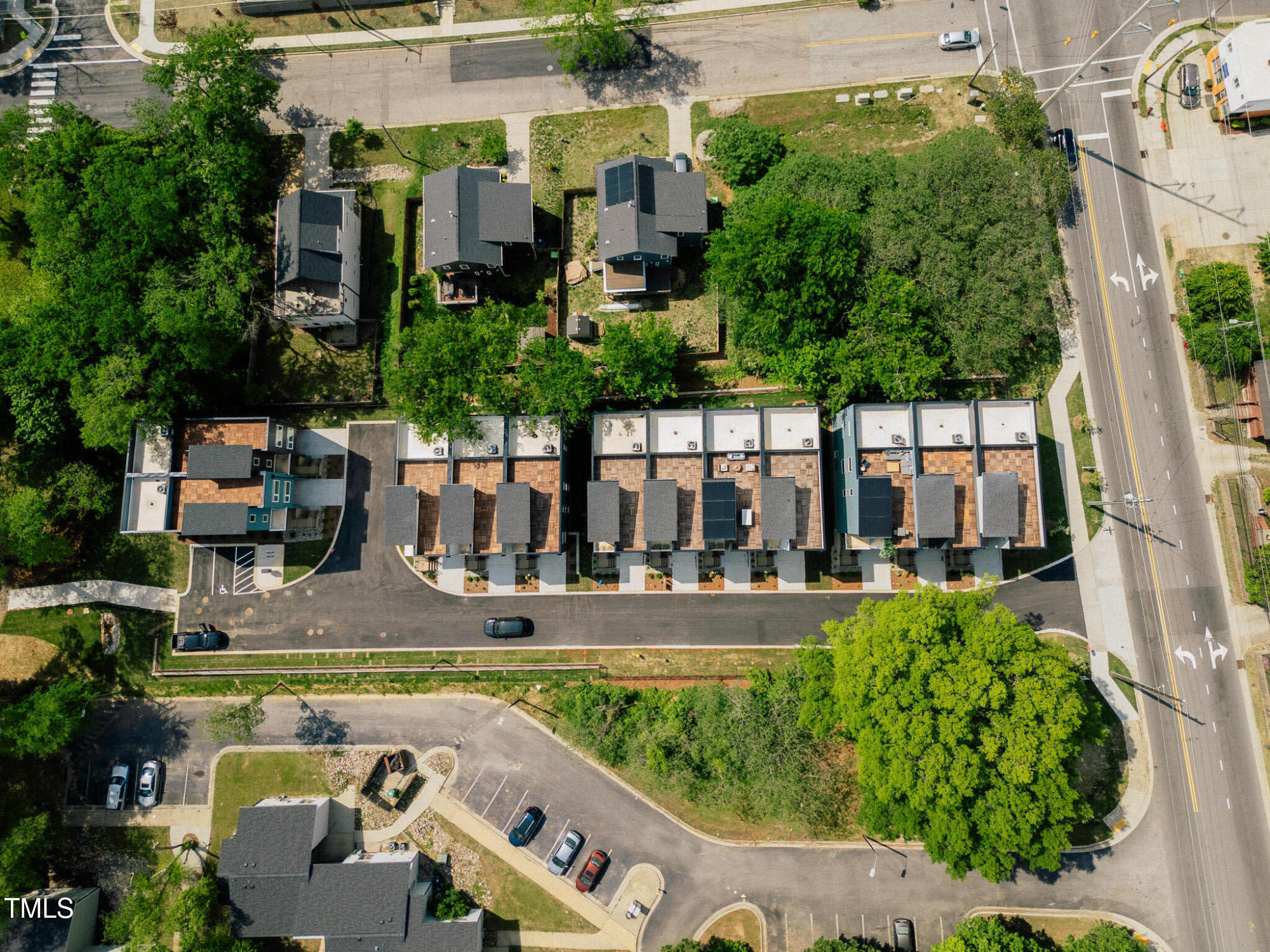622 Rocky Knob Court Raleigh, NC 27601 - Photo 40 of 47 an aerial view of a house with a swimming pool