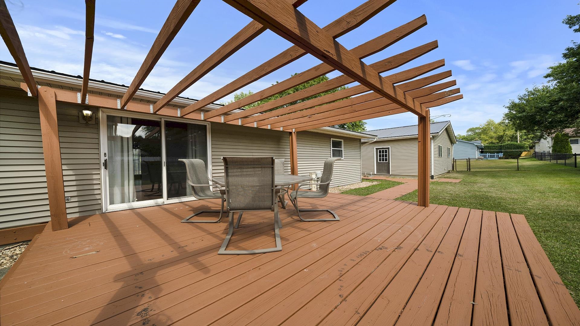 503 Sunset Drive Polo, IL 61064 - Photo 26 of 34 a view of patio with wooden floor