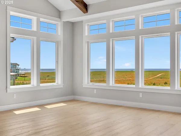 an empty room with a window