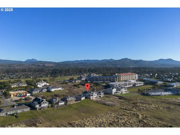 a view of city and mountain