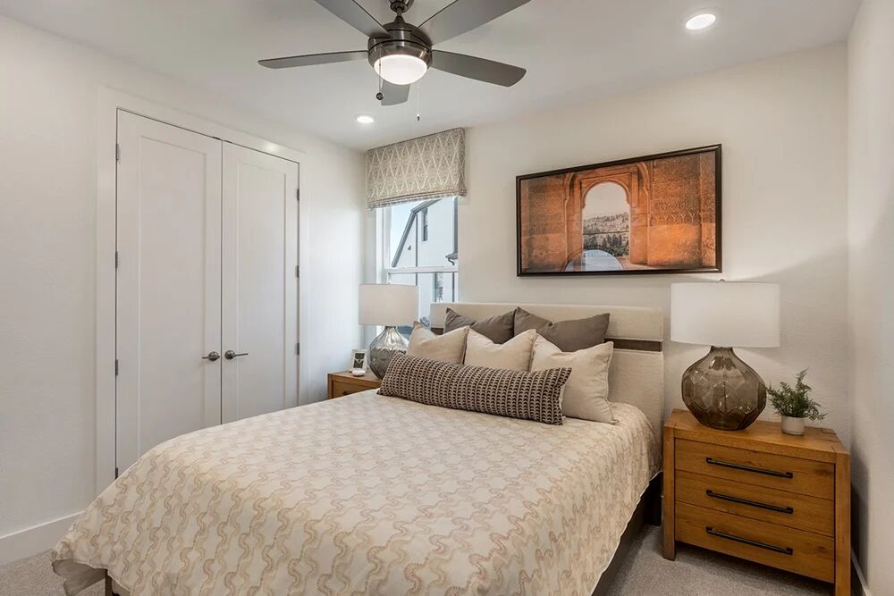 1509 Caylea Blf Lane Georgetown, TX 78628 - Photo 19 of 30 a bedroom with a bed and a painting on the wall