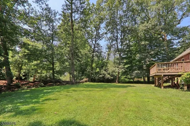 a view of outdoor space with deck and yard