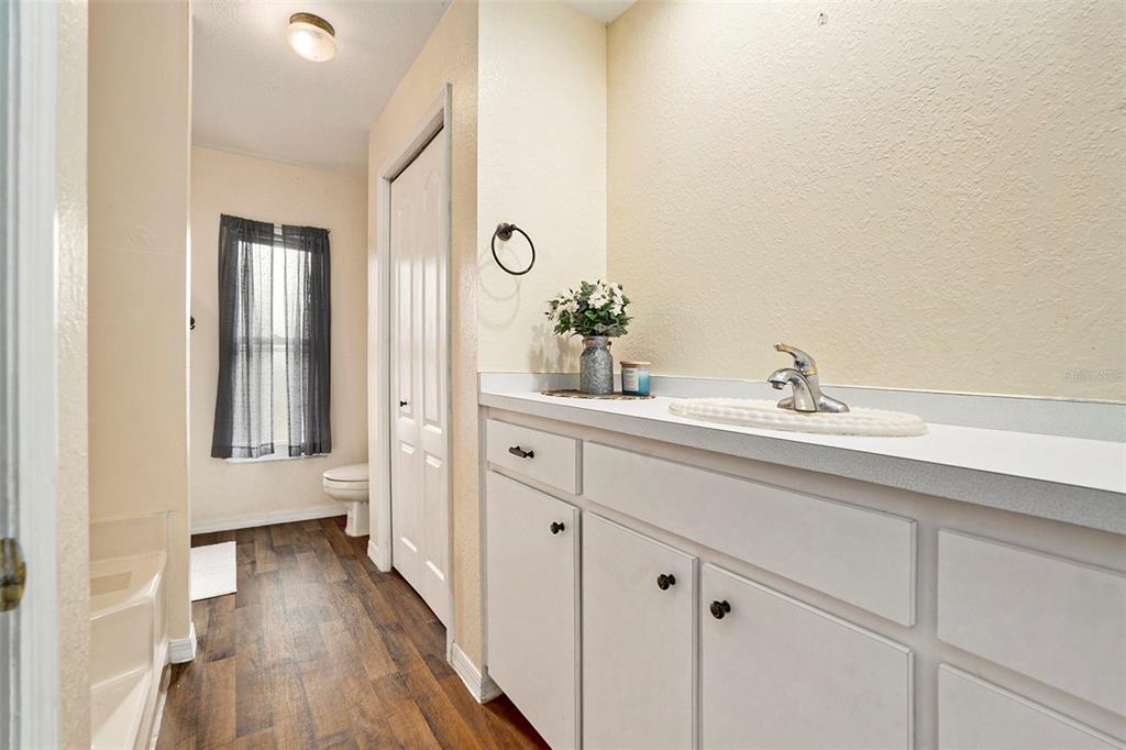 7309 Quail Meadow Road Plant City, FL 33565 - Photo 14 of 24 a bathroom with a sink and mirror