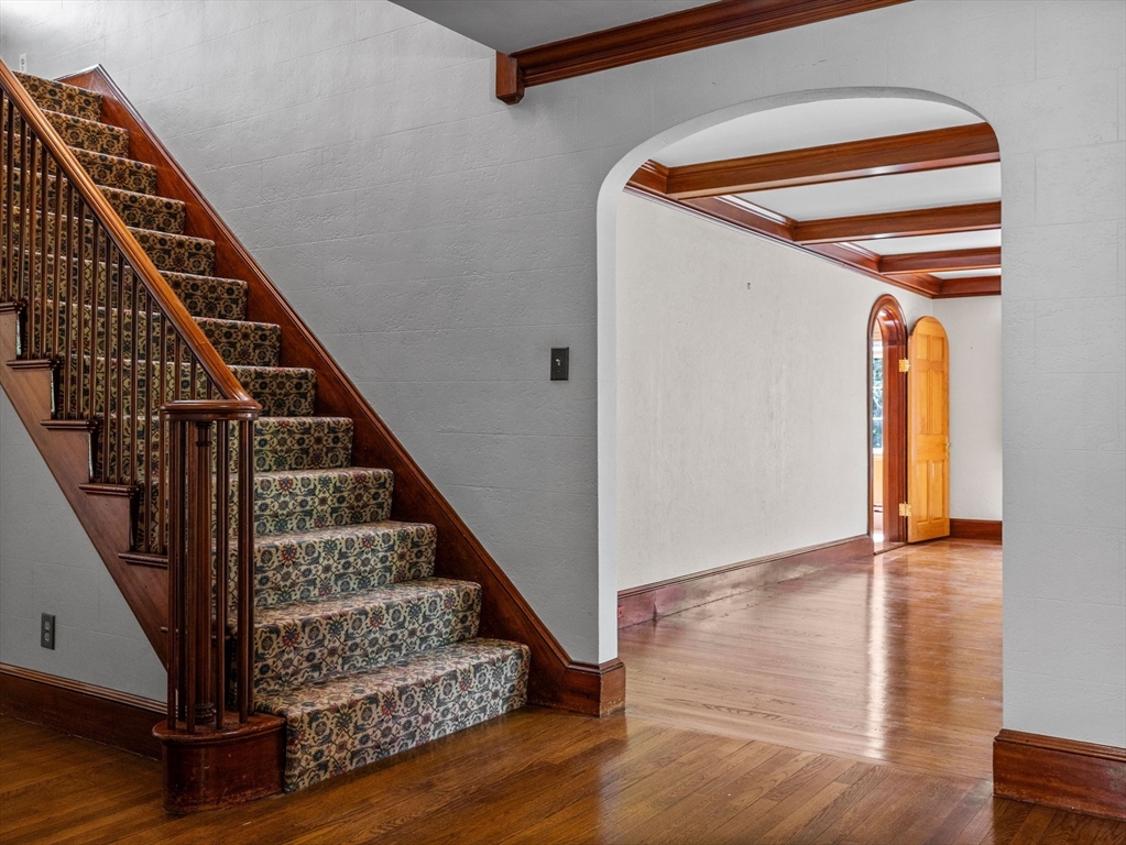 81 Garden Road Wellesley, MA 02481 - Photo 11 of 17 a view of entryway and hall with wooden floor