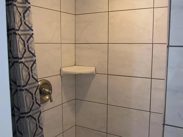 a close view of shower