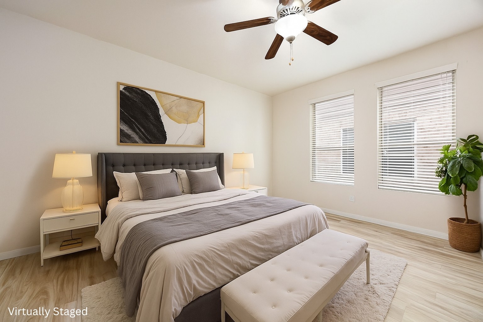 29322 Indian Clearing Spring, TX 77386 - Photo 12 of 41 a bedroom with a bed and wooden floor