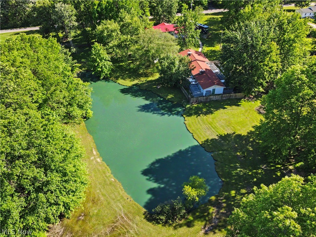 4250 Herr Fieldhouse Road Southington, OH 44470 - Photo 49 of 50 Expansive private pond surrounded by mature trees and manicured lawn