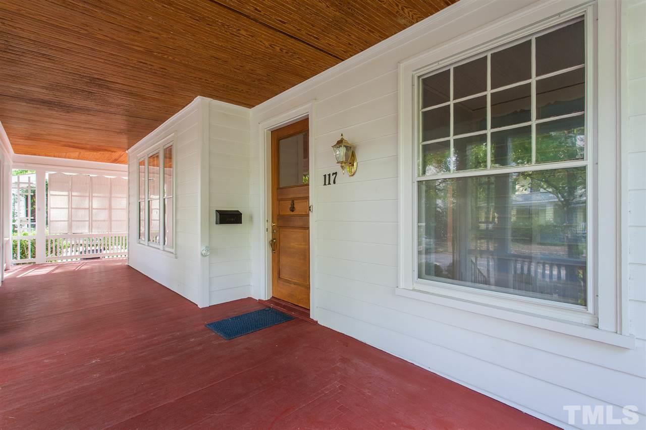 117 Forest Road Raleigh, NC 27605 - Photo 3 of 30 Bead Board Ceiling and a Beautiful Wood Front Door