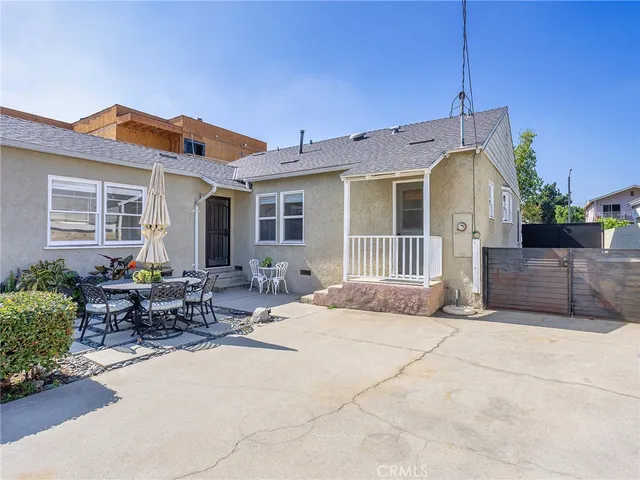 a view of a house with a patio