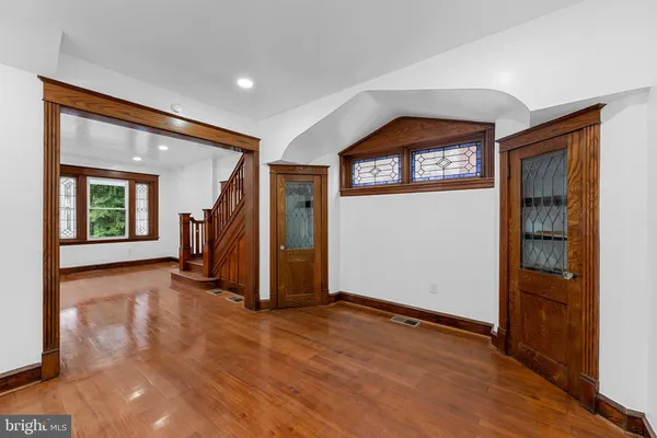 a view of a livingroom with a staircase