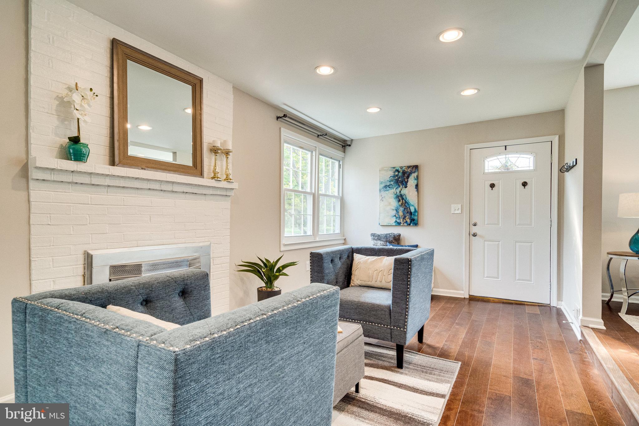 6919 Barrett Road Falls Church, VA 22042 - Photo 8 of 69 Gorgeous Brick Fireplace