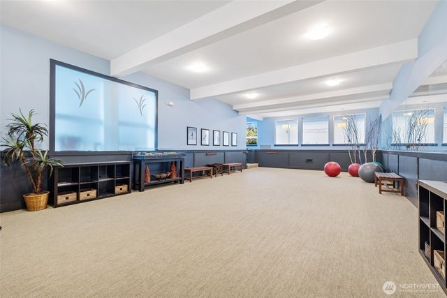 a room with furniture and window