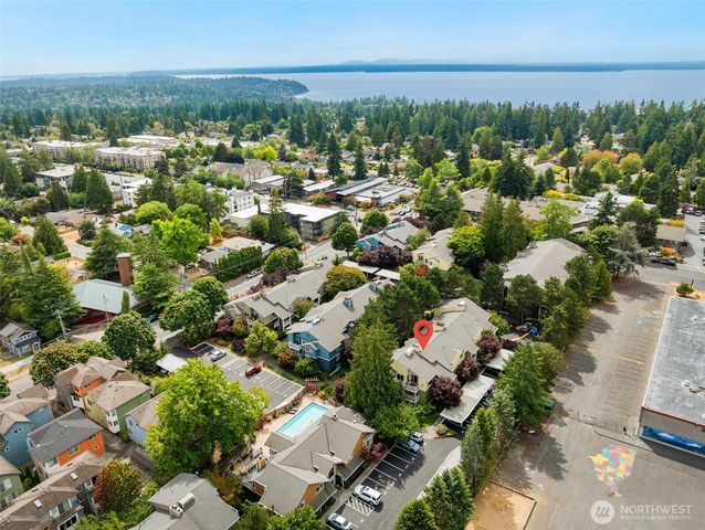 an aerial view of multiple house