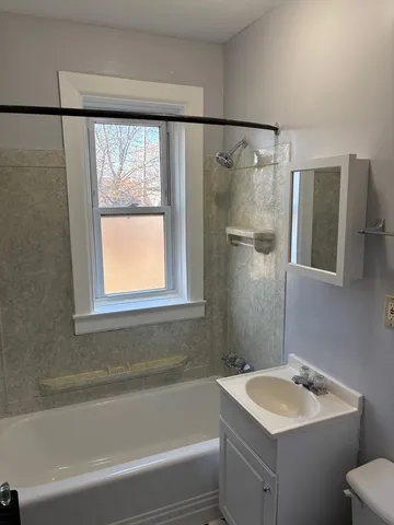 a bathroom with a sink and a bathtub