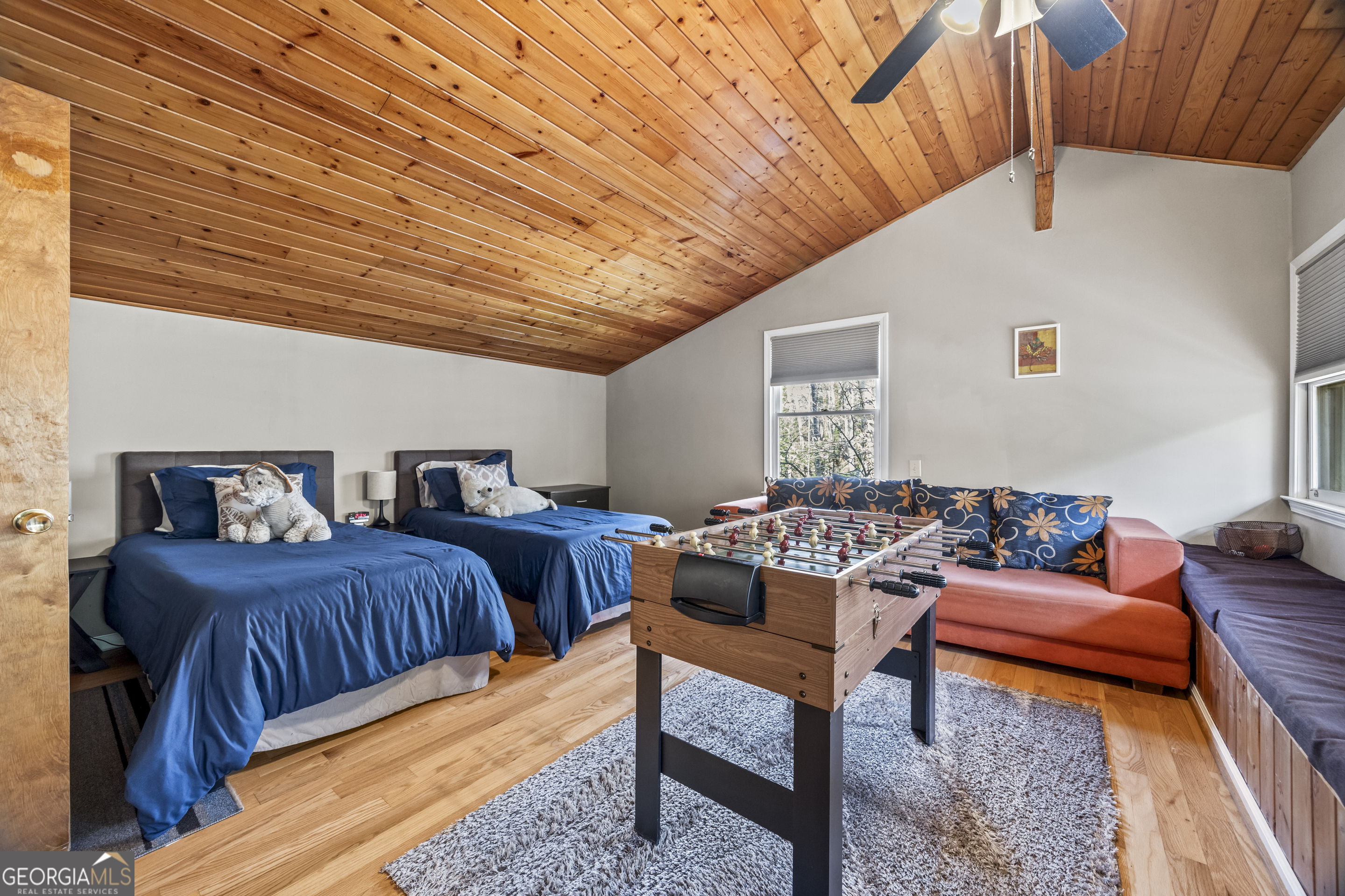 59 Waters Edge Extension Martin, GA 30557 - Photo 38 of 48 a bedroom with furniture and wooden floor