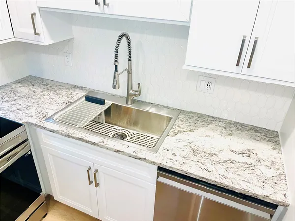 a close view of sink and tap