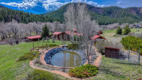 a aerial view of a house