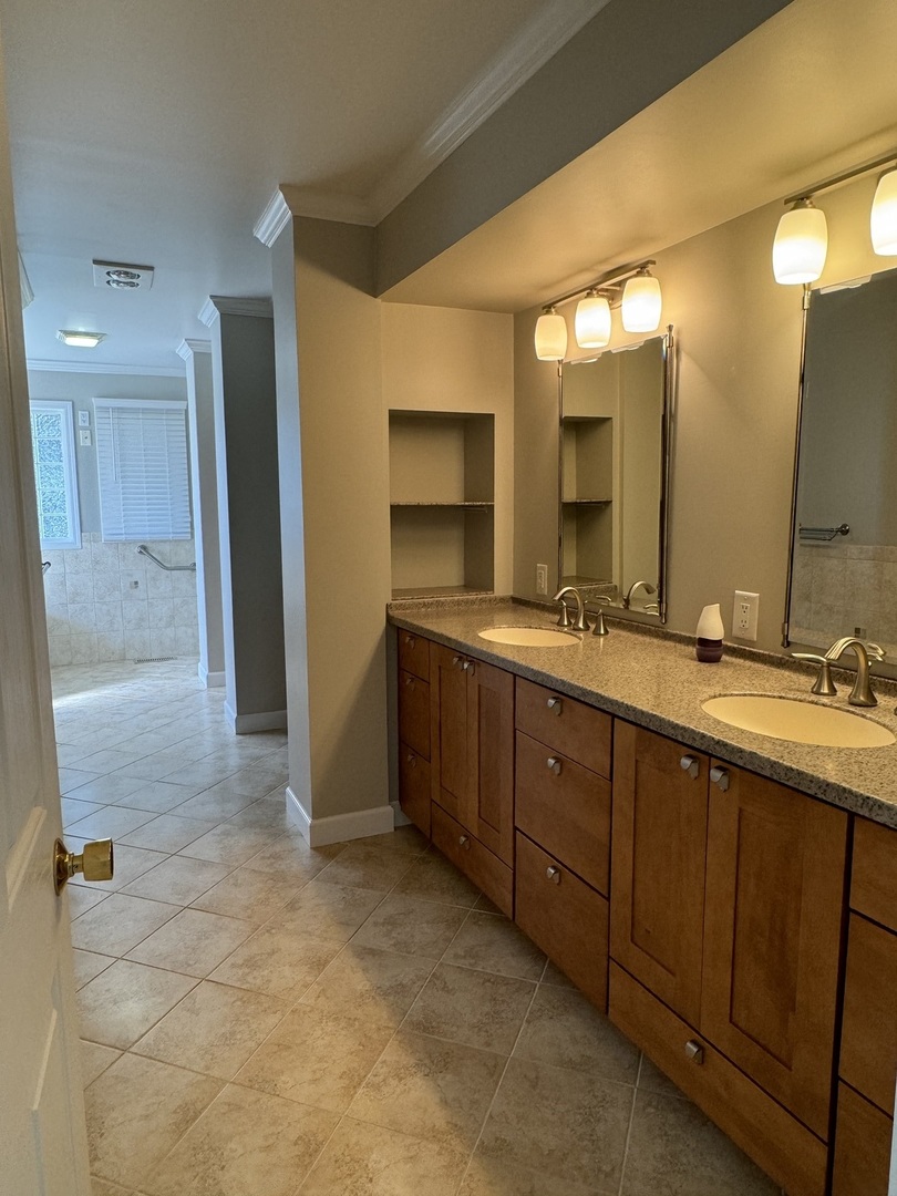 453 East Kay Street Herscher, IL 60941 - Photo 23 of 54 a spacious bathroom with a double vanity sink and a mirror