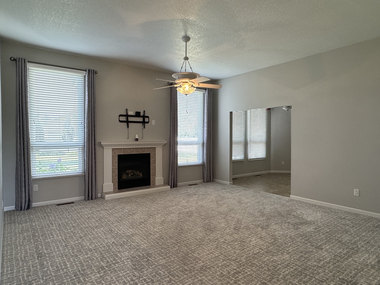 453 East Kay Street Herscher, IL 60941 - Photo 7 of 54 a view of an empty room with a fireplace and a window