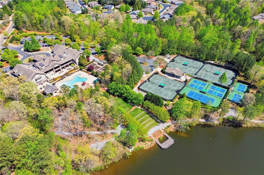 655 Hemlock Trail Canton, GA 30114 - Photo 6 of 58 an aerial view of residential house with outdoor space and swimming pool