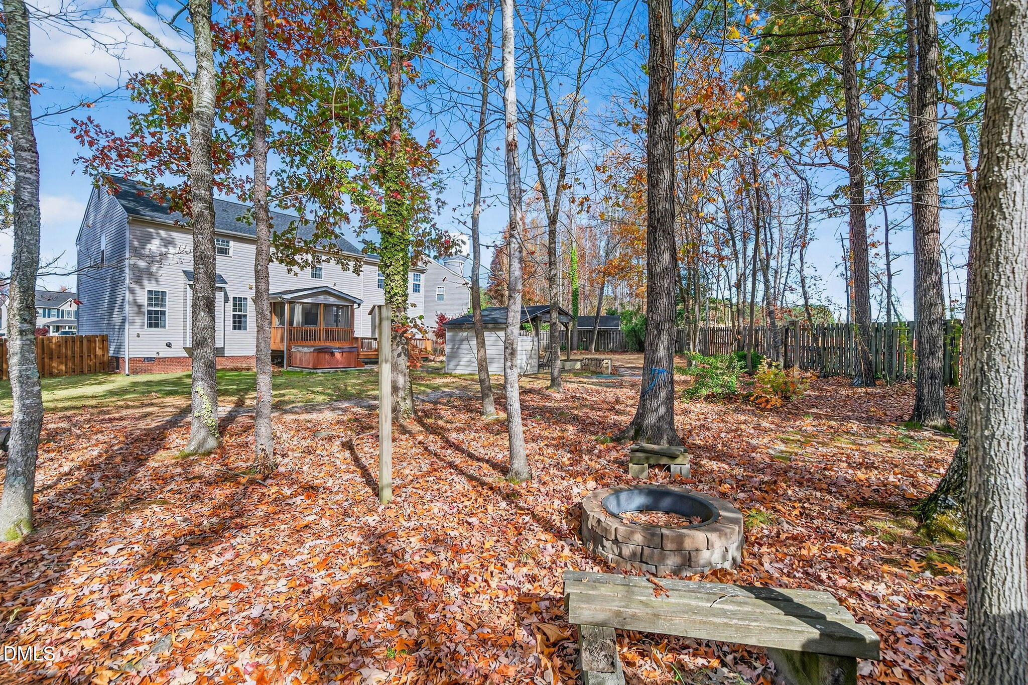 708 Quiet Walk Circle Rolesville, NC 27571 - Photo 53 of 56 a backyard of a house with lots of green space