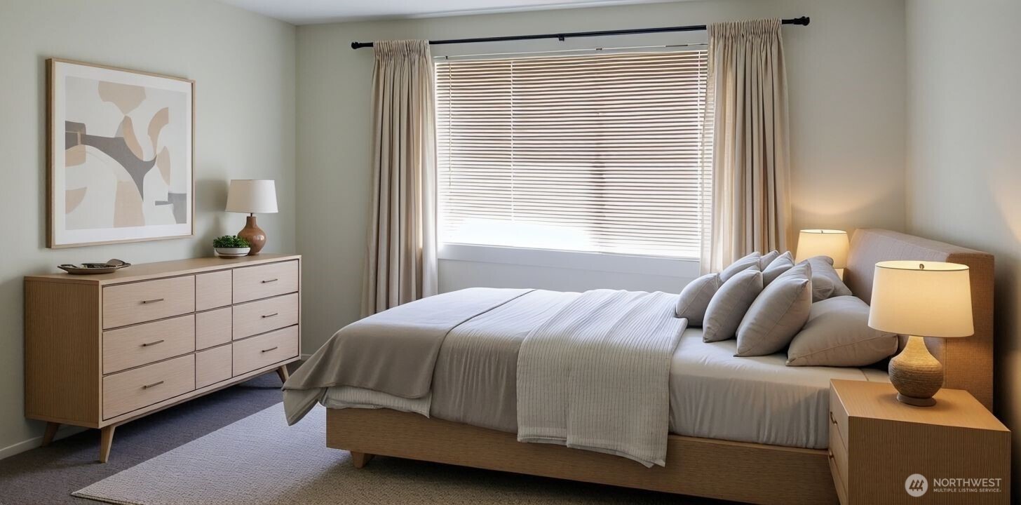 8854 Interlake Avenue North Seattle, WA 98103 - Photo 13 of 23 a bedroom with a bed and a window