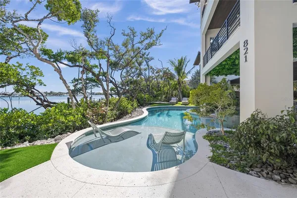 a view of a small pool