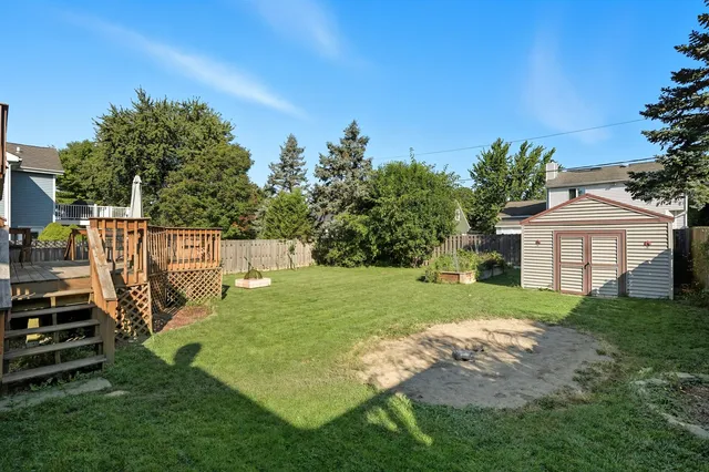 a view of a yard in front of a house