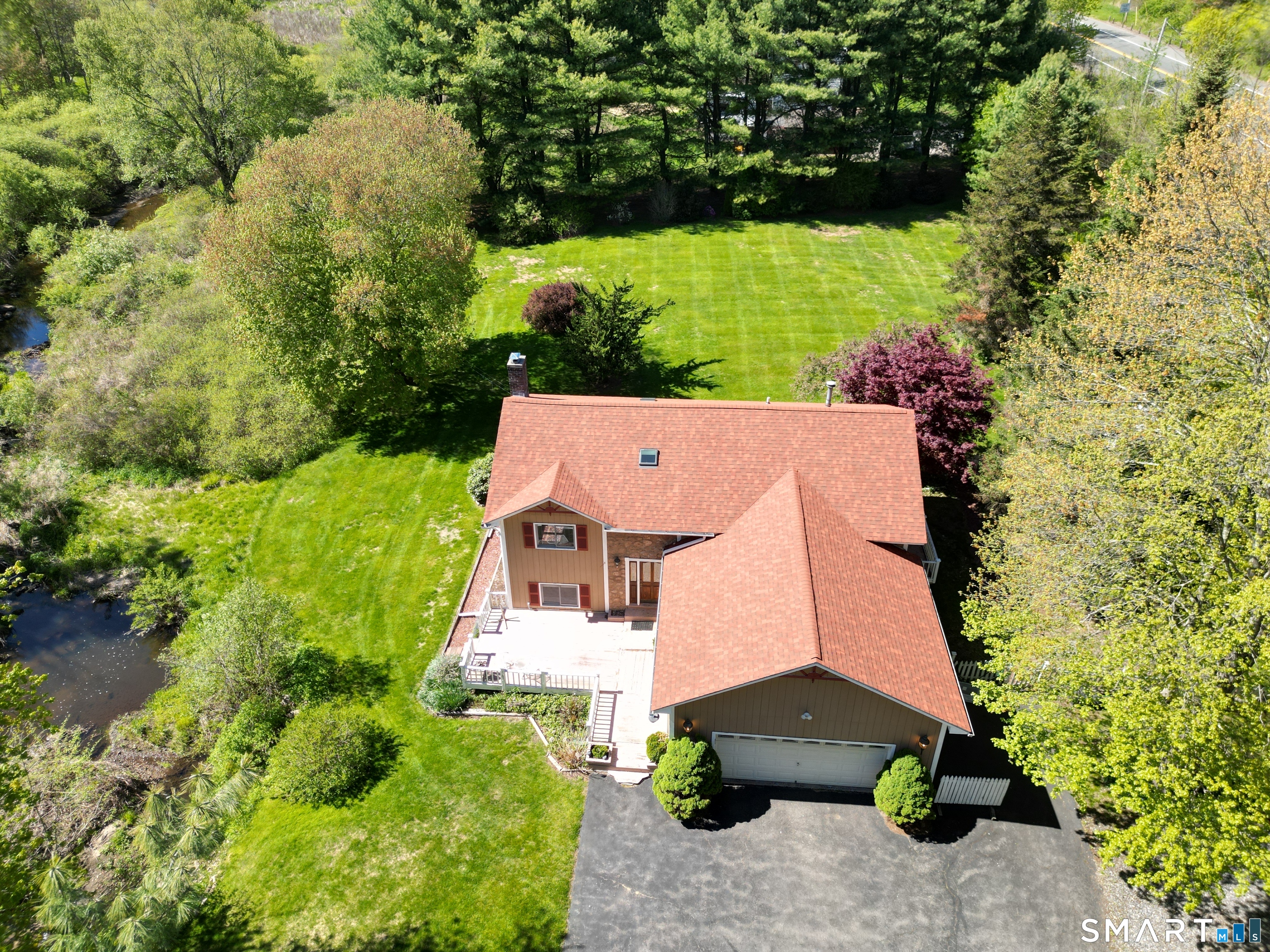 419 Birge Park Road Harwinton, CT 06791 - Photo 31 of 36 an aerial view of a house with a yard