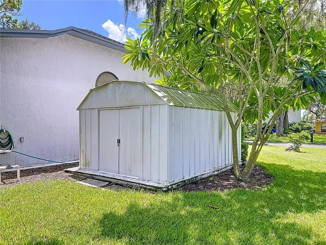 a backyard of a house