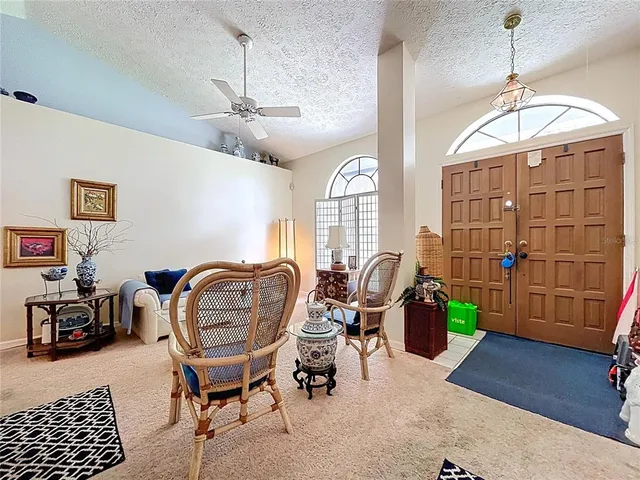 a view of a livingroom with furniture