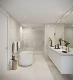 a bathroom with a sink a bathtub and a shower
