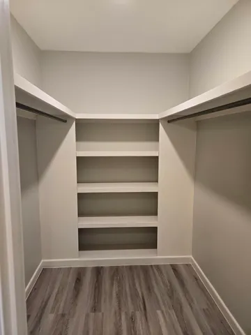 a view of a walk in closet
