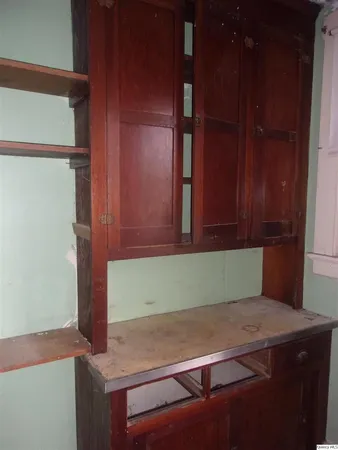 a room with washing machine