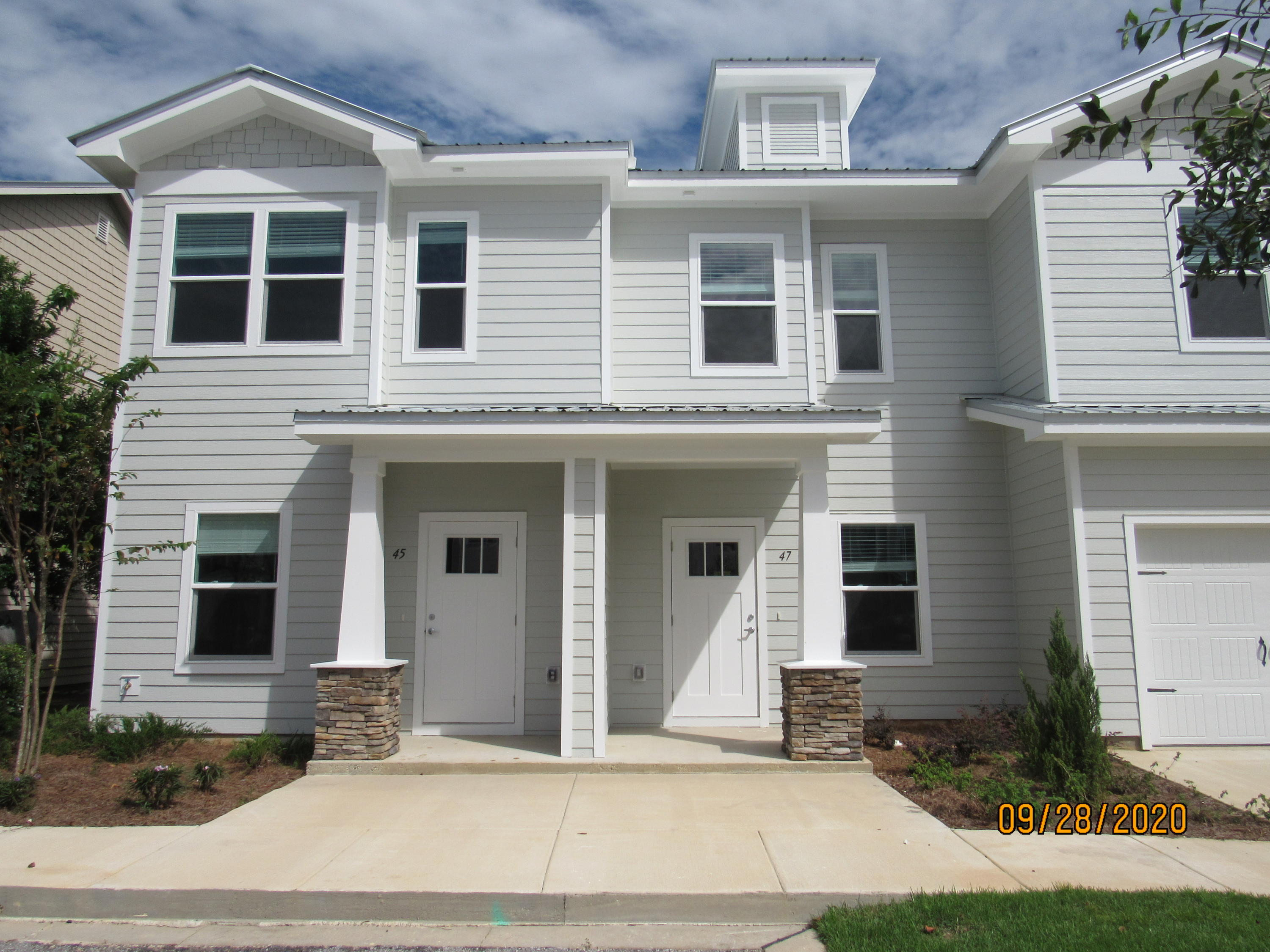 a front view of a house