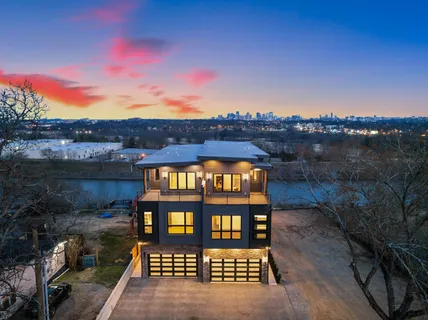 a view of a city from a balcony