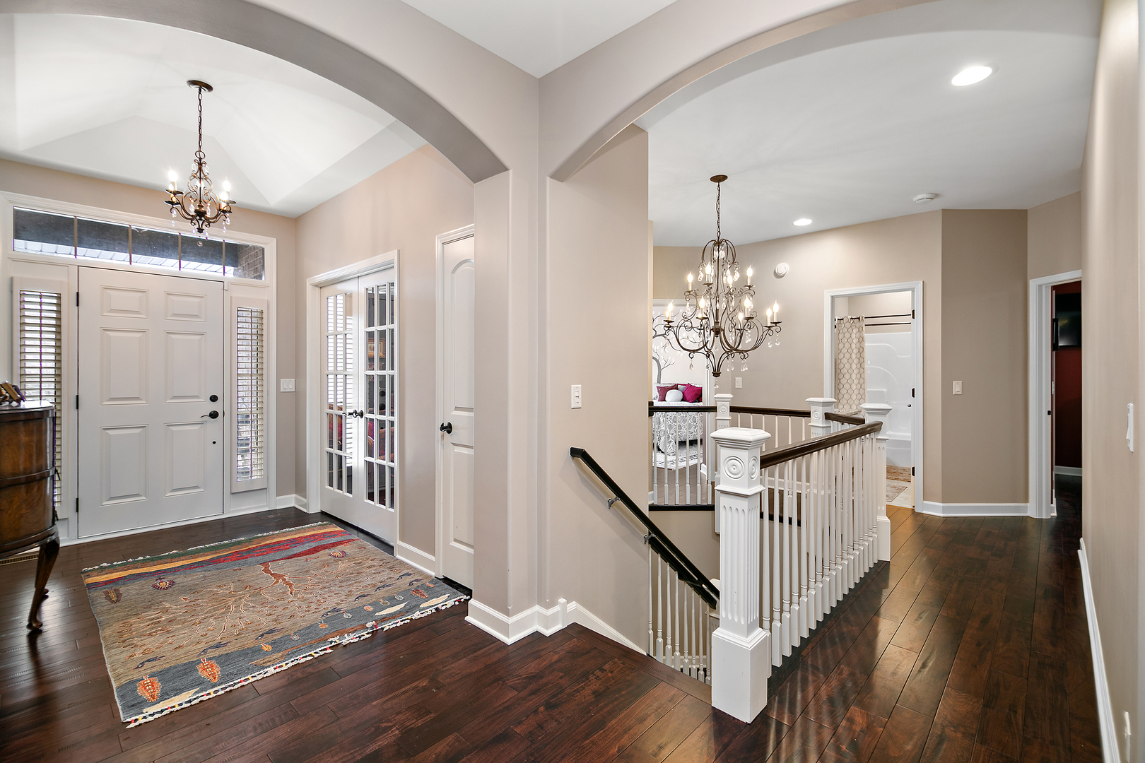 16665 Merc Lane Lockport, IL 60441 - Photo 2 of 54 a view of a hallway with wooden floor and staircase