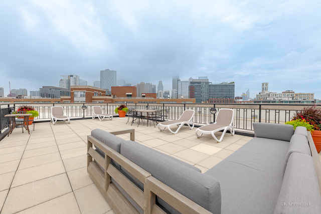 1000 West Adams Street, Unit 413 Chicago, IL 60607 - Photo 25 of 29 a roof view with sitting space