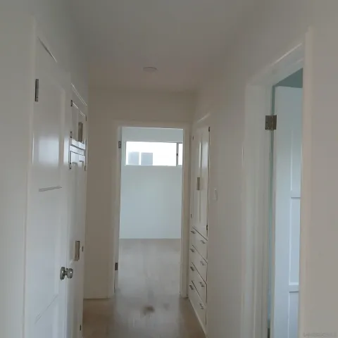 a view of a bathroom from window