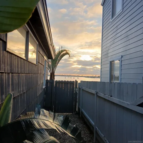 a view of a balcony with a sink