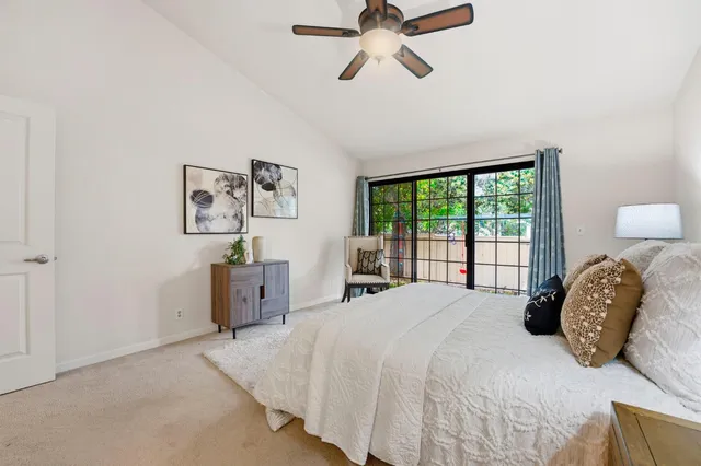 a spacious bathroom with a toilet