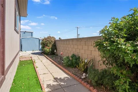 a view of yard from a corridor