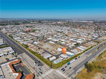 an aerial view of a city