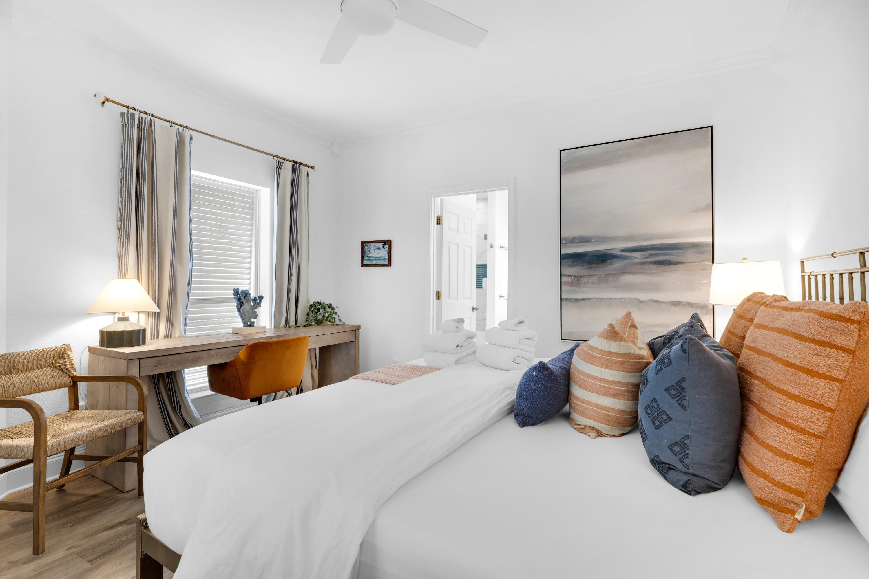 4621 Paradise Isle Destin, FL 32541 - Photo 27 of 65 a bedroom with a bed and large windows