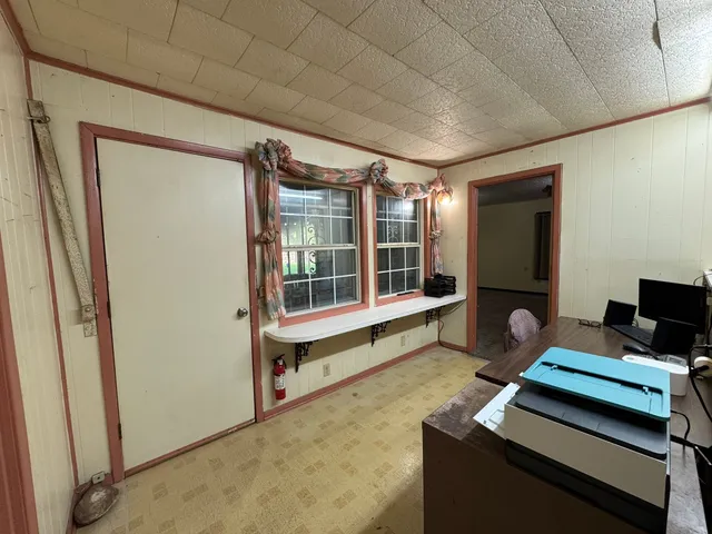 a room with furniture